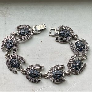 Vintage warrior mask bracelet